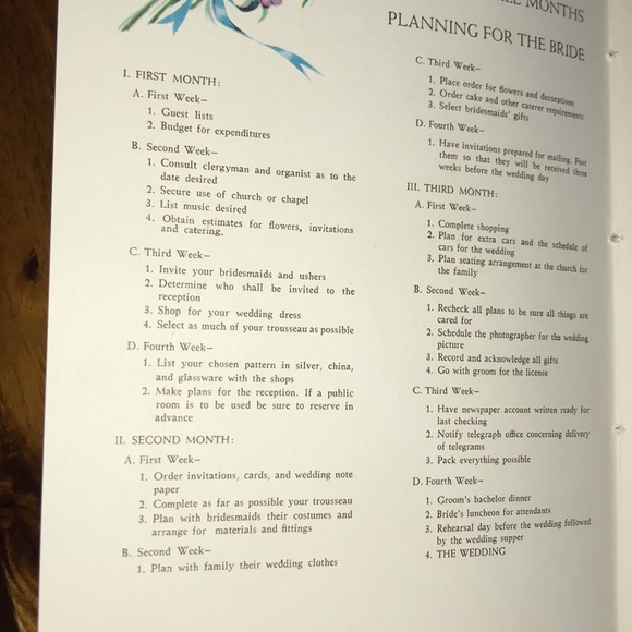 Vintage 1950 Planning Your Wedding Booklet - Picture 6 of 6